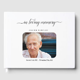 パーソナライズされた葬式のゲストブック/メモリアルサインイン ゲストブック