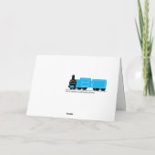 パーソナライズされた蒸気列車新生児ボーイカード カード (裏面)