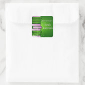 パーソナライズされた蔵書票シール スクエアシール (バッグ)