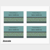 パーソナライズされた蔵書票シール 長方形シール (シート)