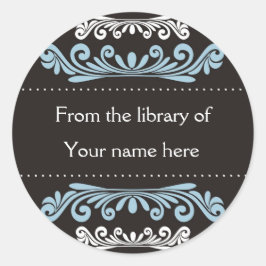 パーソナライズされた蔵書票 – フラカラフルリッシュ ラウンドシール