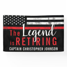 パーソナライズされた薄い赤いライン消防士引退