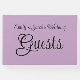 パーソナライズされた薄紫 ゲストブック