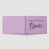 パーソナライズされた薄紫 ゲストブック (全面)