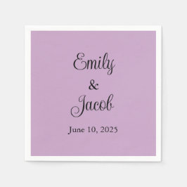 パーソナライズされた薄紫 スタンダードカクテルナプキン