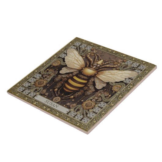 パーソナライズされた薬種宝石ビー精霊動物 タイル (側面)