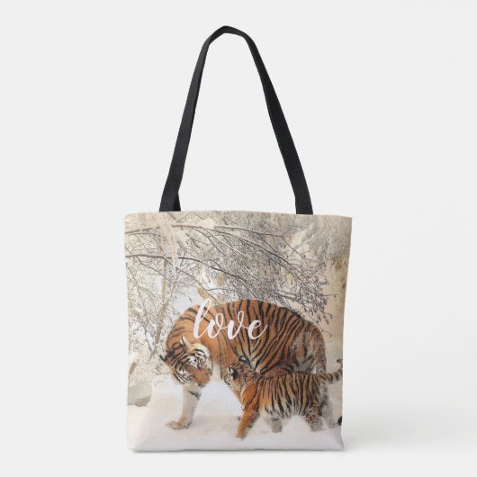 パーソナライズされた虎の家 トートバッグ (裏面)