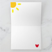 パーソナライズされた虹の天気の母の日カード カード (内部)