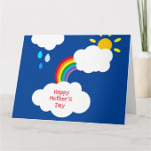 パーソナライズされた虹の天気の母の日カード カード (正面)