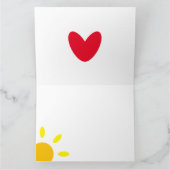 パーソナライズされた虹の天気の母の日カード カード (内部)