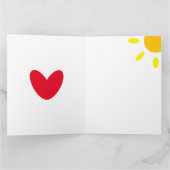 パーソナライズされた虹の天気の母の日カード カード (内部)