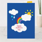 パーソナライズされた虹の天気の母の日カード カード (正面)