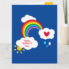 パーソナライズされた虹の天気の母の日カード カード
