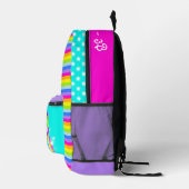 パーソナライズされた虹アクアパープルキッズスクール プリントバックパック (右)