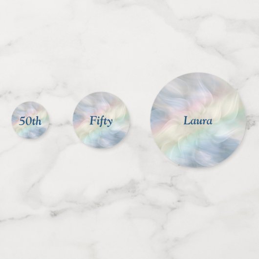 パーソナライズされた虹50歳の誕生日 コンフェッティ (正面)