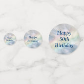 パーソナライズされた虹50歳の誕生日 コンフェッティ (裏面)