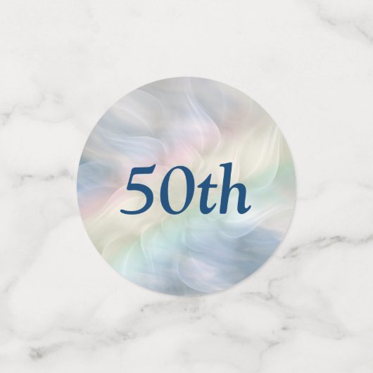 パーソナライズされた虹50歳の誕生日 コンフェッティ (スモール正面)