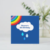 パーソナライズされた虹、雲、雨の誕生日 (スタンド正面)