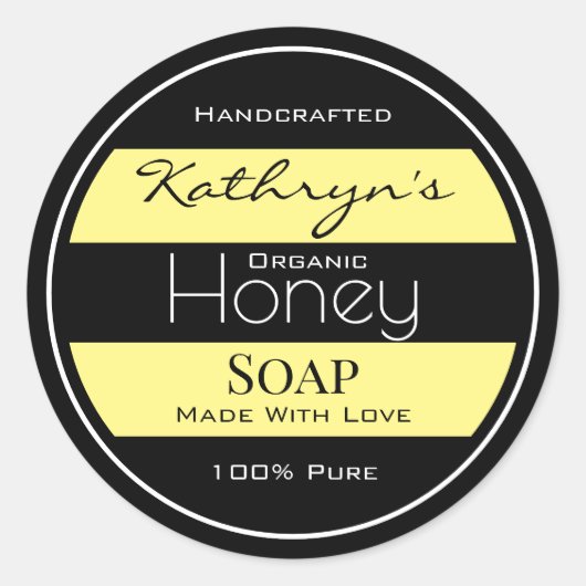 パーソナライズされた蜂 ラウンドシール (正面)