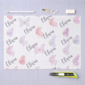 パーソナライズされた蝶の包装紙。 薄葉紙 (クラフト)