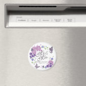 パーソナライズされた蝶フローラ結婚ズ |マグネット マグネット (インサイチュ (食洗機))