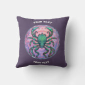 パーソナライズされた蠍座〔占星術の〕十二宮図標識 クッション (裏面)