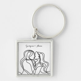パーソナライズされた衡夫婦 キーホルダー