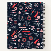 パーソナライズされた裁縫プランナー手帳 ノートブック (裏面)