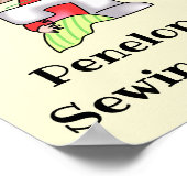 パーソナライズされた裁縫室 ポスター (角)