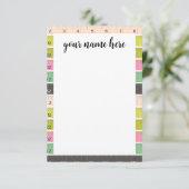 パーソナライズされた裁縫測定テープノテク サンキューカード (スタンド正面)