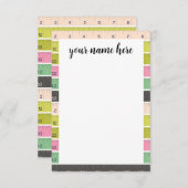 パーソナライズされた裁縫測定テープノテク サンキューカード (正面/裏面)