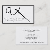 パーソナライズされた裁縫針糸のシームストレス 名刺 (正面/裏面)