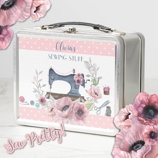 パーソナライズされた裁縫 メタルランチボックス