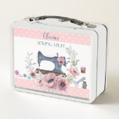 パーソナライズされた裁縫 メタルランチボックス (裏面)