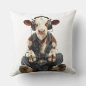 パーソナライズされた装飾用クッションゲーマー子供へ牛 クッション (裏面)