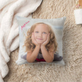 パーソナライズされた装飾用クッション写真と名前の追加 クッション (ブランケット)