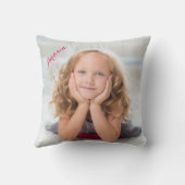 パーソナライズされた装飾用クッション写真と名前の追加 クッション (裏面)