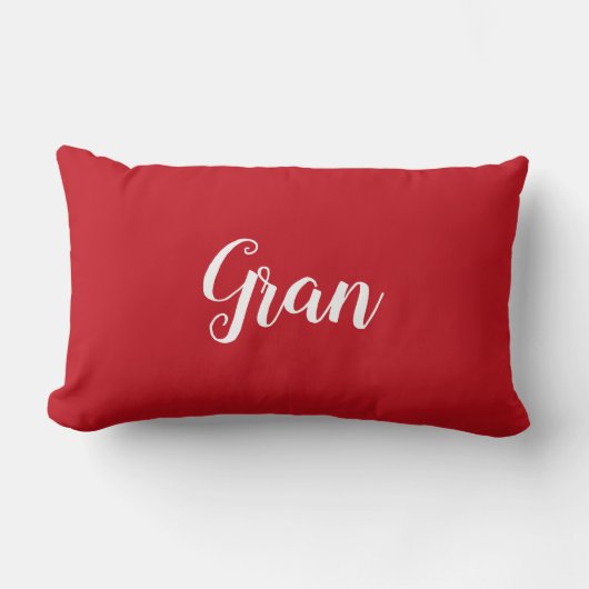 パーソナライズされた装飾用クッションfor祖母 ランバークッション (正面)