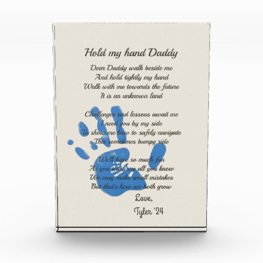 パーソナライズされた親愛詩 フォトブロック (正面)