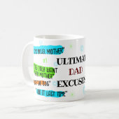 パーソナライズされた言い訳マグカップ 父へのギフト コーヒーマグカップ (正面左)
