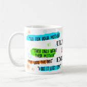 パーソナライズされた言い訳マグカップ 父へのギフト コーヒーマグカップ (左)