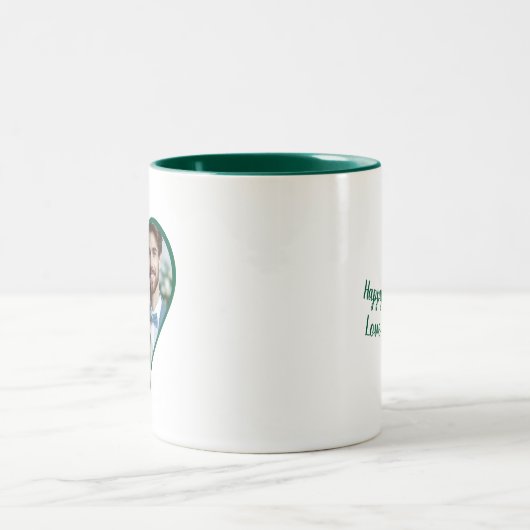 パーソナライズされた記念カスタムハートマググ ツートーンマグカップ (中央)