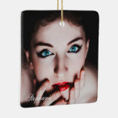 パーソナライズされた記念フェミニン記念 セラミックオーナメント (右)