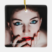 パーソナライズされた記念フェミニン記念 セラミックオーナメント (正面)