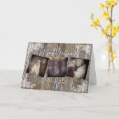 パーソナライズされた記念写真カード カード (黄色い花)