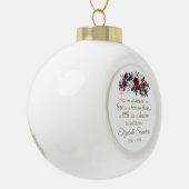 パーソナライズされた記念品 | 天国のホーム セラミックボールオーナメント (左)