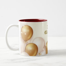 パーソナライズされた記念日の贈り物 – カスタム誕生日 ツートーンマグカップ