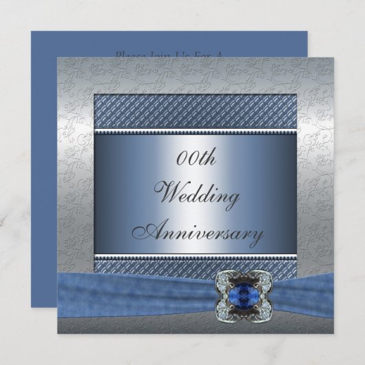 パーソナライズされた記念日パーティーの招待状 招待状 (正面/裏面)