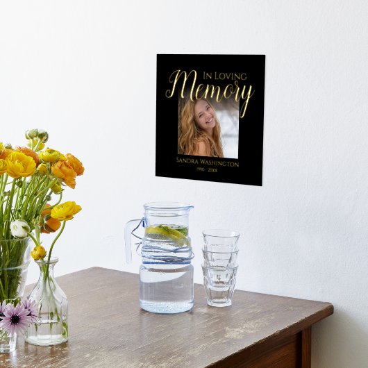 パーソナライズされた記念箔プリント 箔ポスター (レイダウン (キッチン))