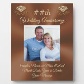 パーソナライズされた記念結婚写真 フォトプラーク (正面)